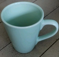 Mug Celedon Green Indoor Outfitters for Over and Back, Inc . sailboat logo Rare 