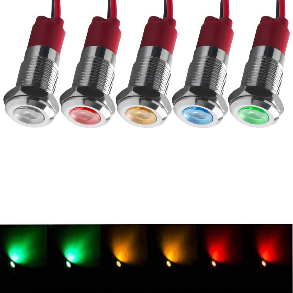 LED Light AC/DC 12-24V Dash Bulbs Energy Efficient Lights LED Indicator ...