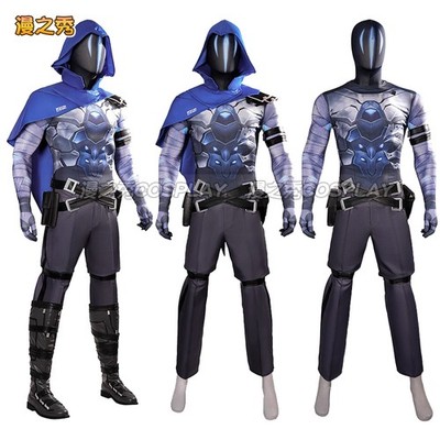 VALORANT Omen Hooded Cloak Pants Halloween Cosplay Costume Outfits Full Set NEW
