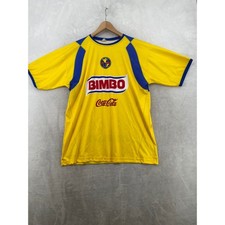 Club América Soccer Jersey Mens XL Yellow Bimbo Coca-Cola Corona Liga MX Kit