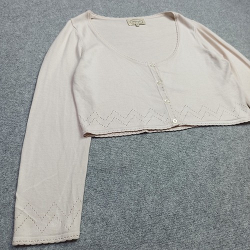 Sorgenfri-Sylt Damen Kurz Strickjacke Gr. M EU-38 Slim Beige Leicht Strick - Bild 5 von 13