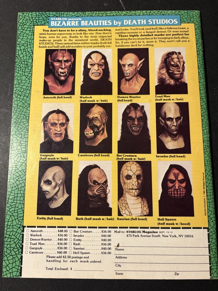 Rare! Signed! Dick Warlock ~ Fangoria Horror Magazine #15 1981 Halloween II - Image 3 of 4