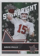 2021 Wild Card Alumination Starbright Green Davis Mills #SB-8 Rookie RC 0o2b. rookie card picture