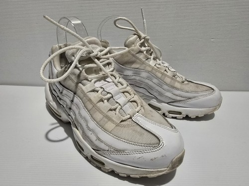 Nike Airmax 95 Size US9 EUR 40.5 VGC TRIPLE WHITE - Picture 1 of 13