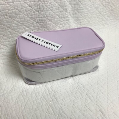 Stoney Clover Lane Clear Open Top Mirror Pouch Lilac One SZ NWT