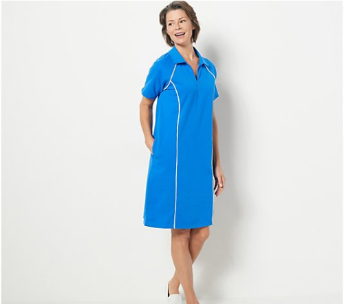 French Sleeve Polo Long Dress　2025ver Striped Long Polo Dress – Coperni