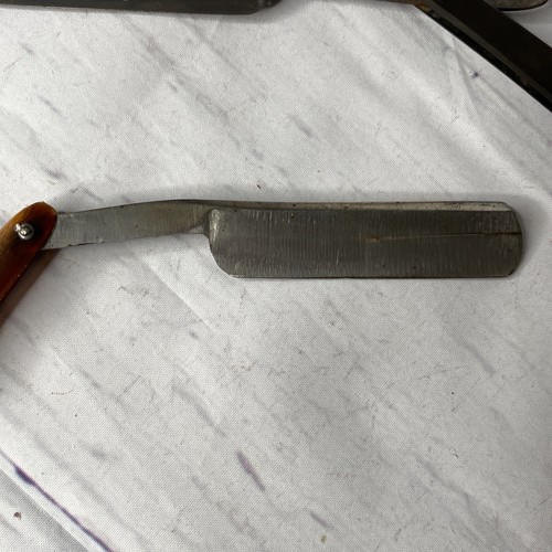 2 maquinillas de afeitar rectas de colección Challenge Cutlery Co. tierra hueca alemana y Pakistán - Imagen 13 de 16