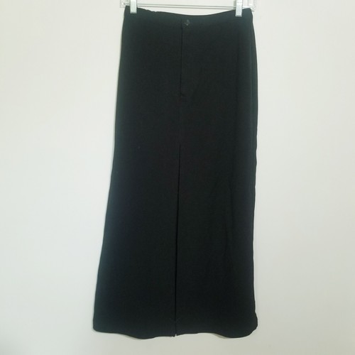 Chico's Design Neu mit Etikett langer Rock Gr. 0 Damen XS schwarz A-Linie Reißverschluss vorne bescheiden