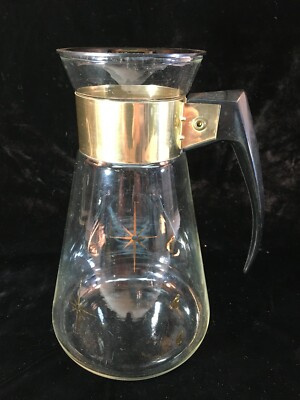 Vintage Corning Atomic Star Burst 6 Cup Coffee Carafe MCM
