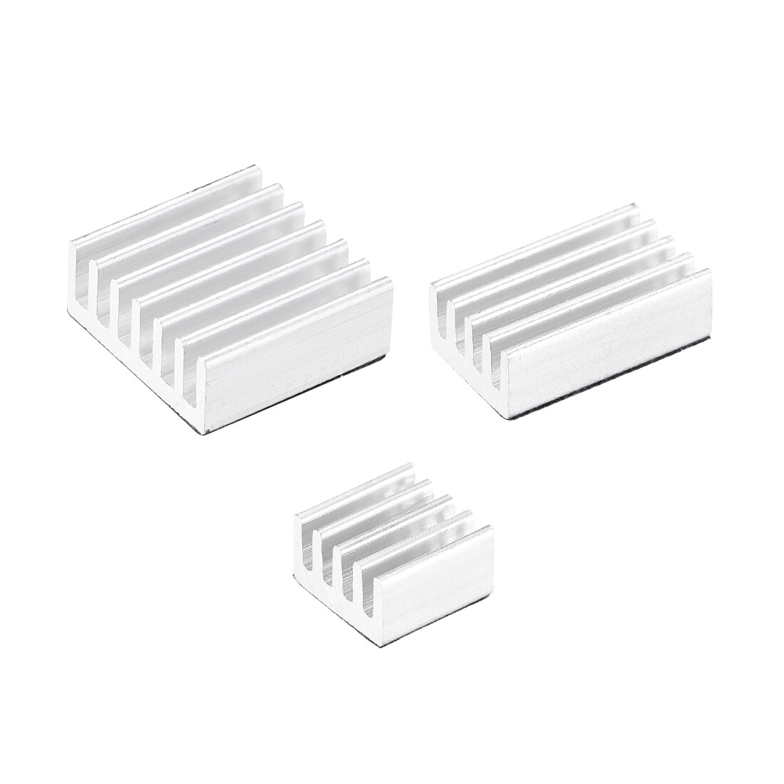 12 Pack Small Aluminum Heatsinks 14x14x6mm With Thermal Adhesive – For Cooling Chips, 3D Printer Motors, Electronics-321394