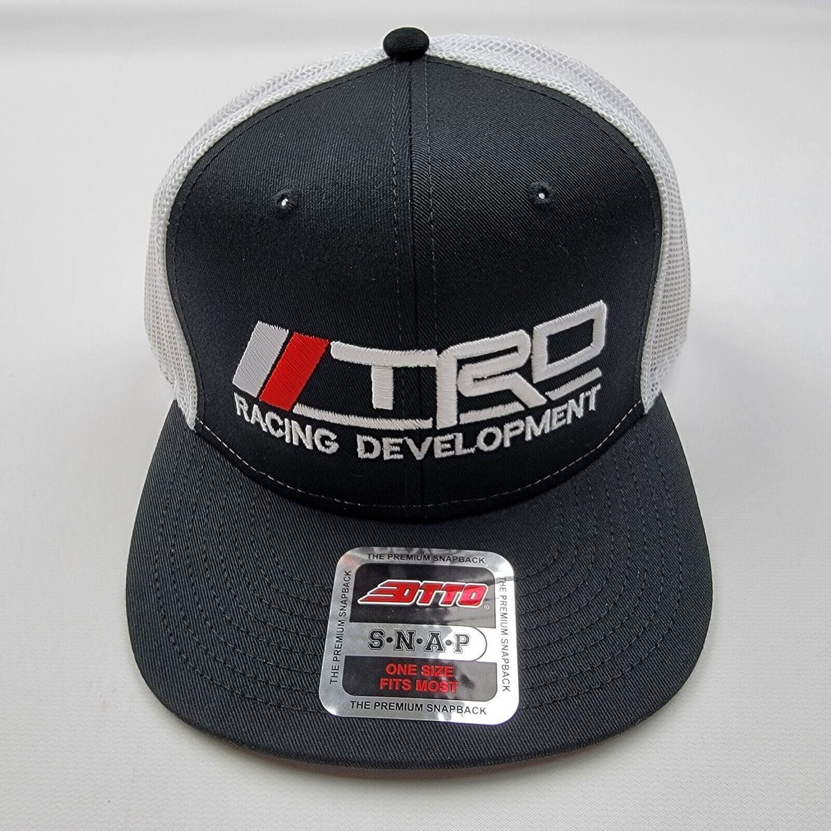 Retro 80s Toyota TRD Puff Mesh Snapback Embroidered Trucker Hat Cap Black/White Retro TRD Toyota Trucks Embroidered Patch | Mercari main image 3