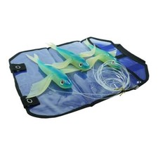 Almost Alive Lures 10" Flying Fish Daisy Chain Blue/Glow with Bag For Trolling