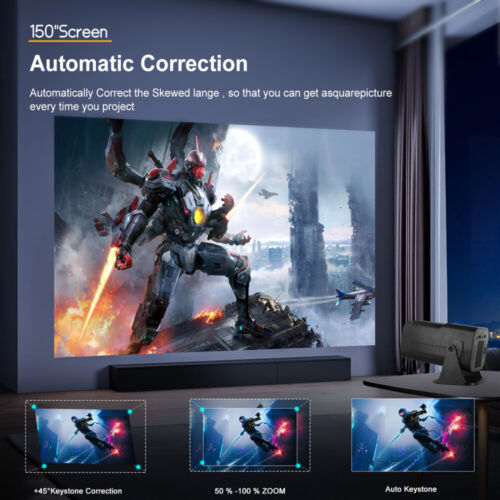 4K Mini Projector 10000 Lumen LED 1080P WiFi UHD Portable Home Theater Bluetooth - Picture 12 of 24