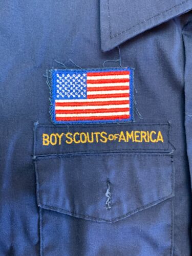 Vintage Boy Scouts Of America BSA Official Shirt Sz 12 Troop 39 Audubon Council - Picture 5 of 5