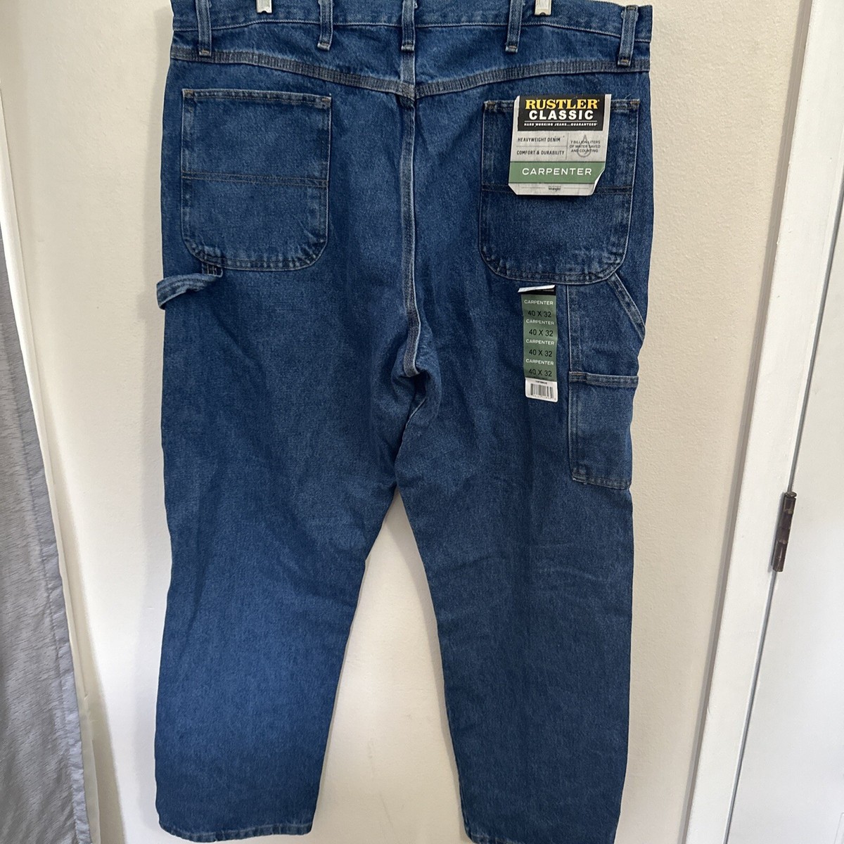 NEW Rustler Carpenter Jeans 40x32 Straight Leg Blue Denim Skater