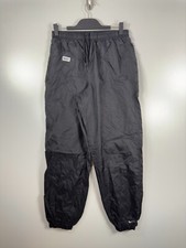 Vtg Nike Team Mens Track Jogger Pants Windbreaker Elastic Waist Black Sz Medium