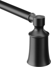 Moen YB2118BL Dartmoor 18-Inch Single Towel Bar in Matte Black Finish