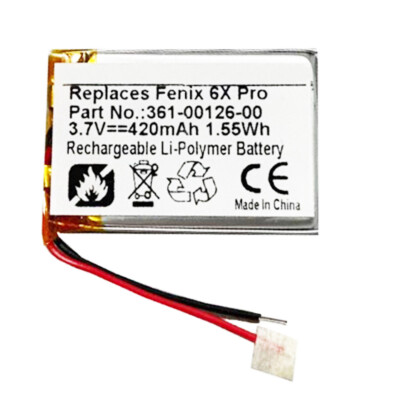 Nouvelle batterie de haute qualité 600mAh 361-00126-00 pour Batteries de montre GPS Garmin Fenix 6x Pro  509