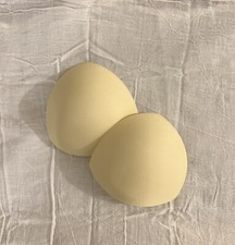 Insert Pads / Bra Pads lightly foamed - Color: Cream / Cup Size A - B
