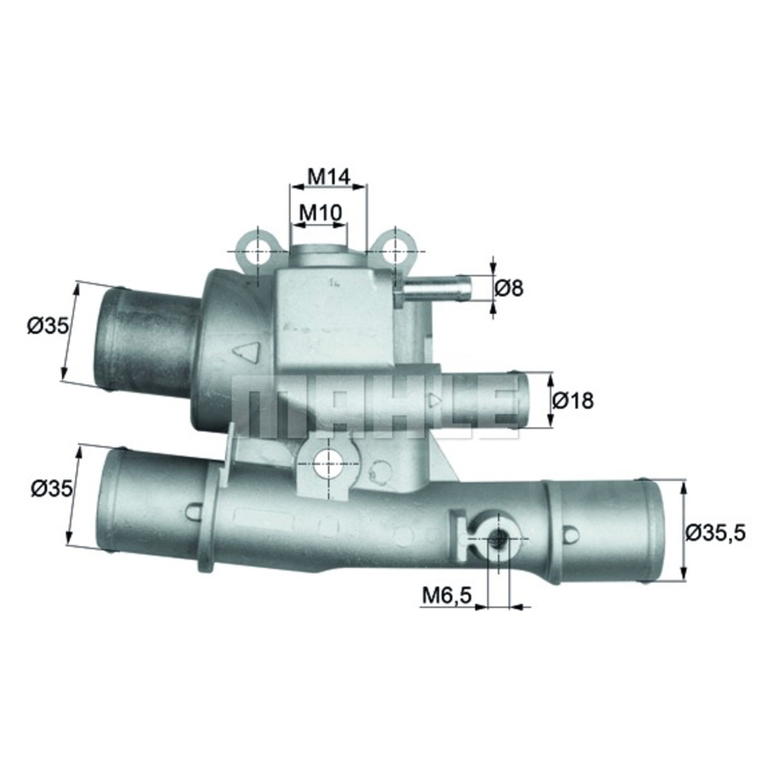 Integral Thermostat - MAHLE TI 124 88 - Quality MAHLE - Genuine UK Stock