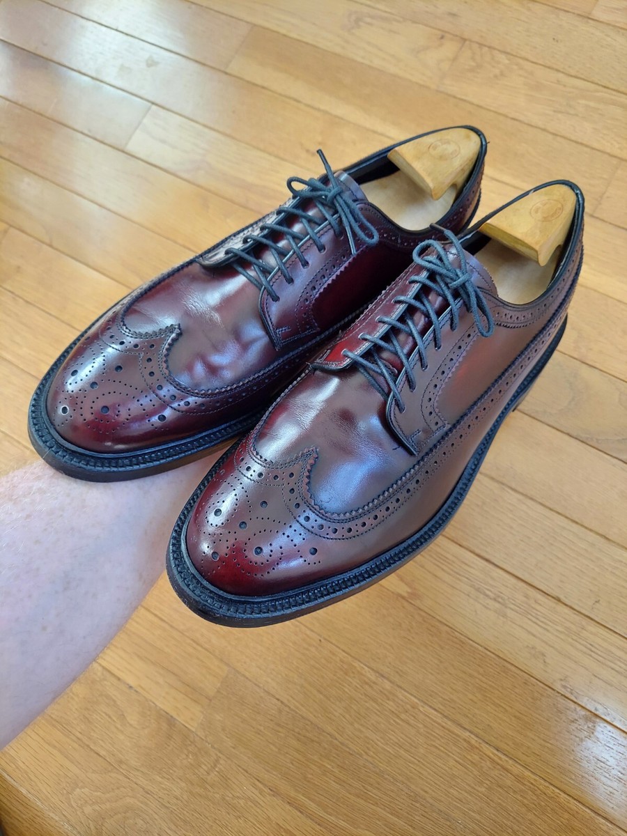 Vintage EUC Hanover X Bostonian Burgundy Calf LWB Gunboat Dress 