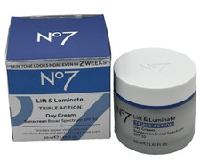 No7 LIFT LUMINATE TRIPLE ACTION Day CREAM SPF30 Cream 1.69oz 2729 