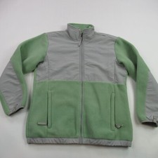 The North Face Jacket Girls XL Green Long Sleeve Full Zip Green Fleece