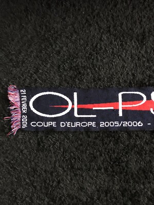 Écharpe OL Lyon PSV Eindhoven 5 avril 2005 football olympique