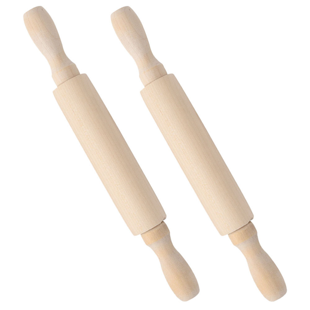 2Pcs Small Wooden Rolling Pin Baking Kids Clay Rolling Pin Rolling Pin For Dough