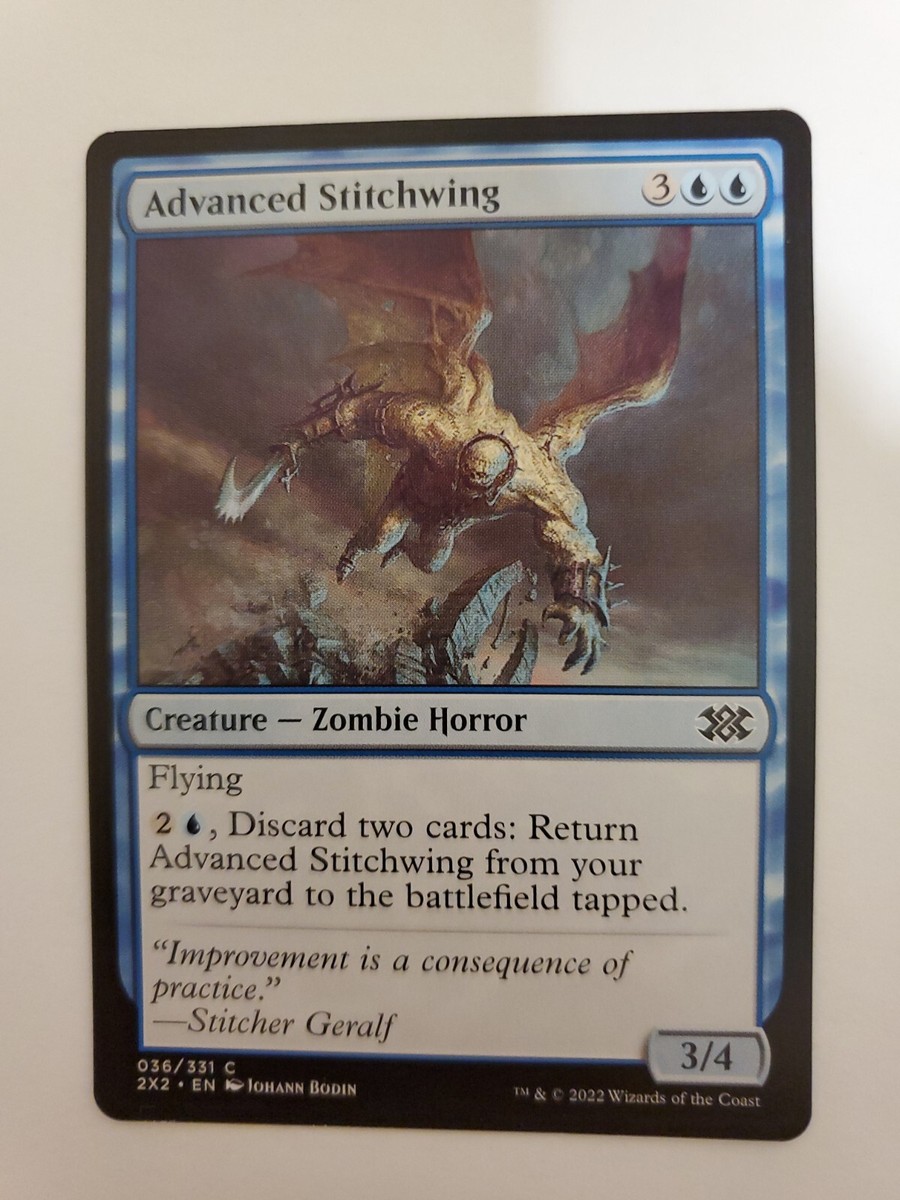 blue zombie cards mtg MTG Magic The Gathering Card Advanced Stitchwing Creature Zombie Horror Blue