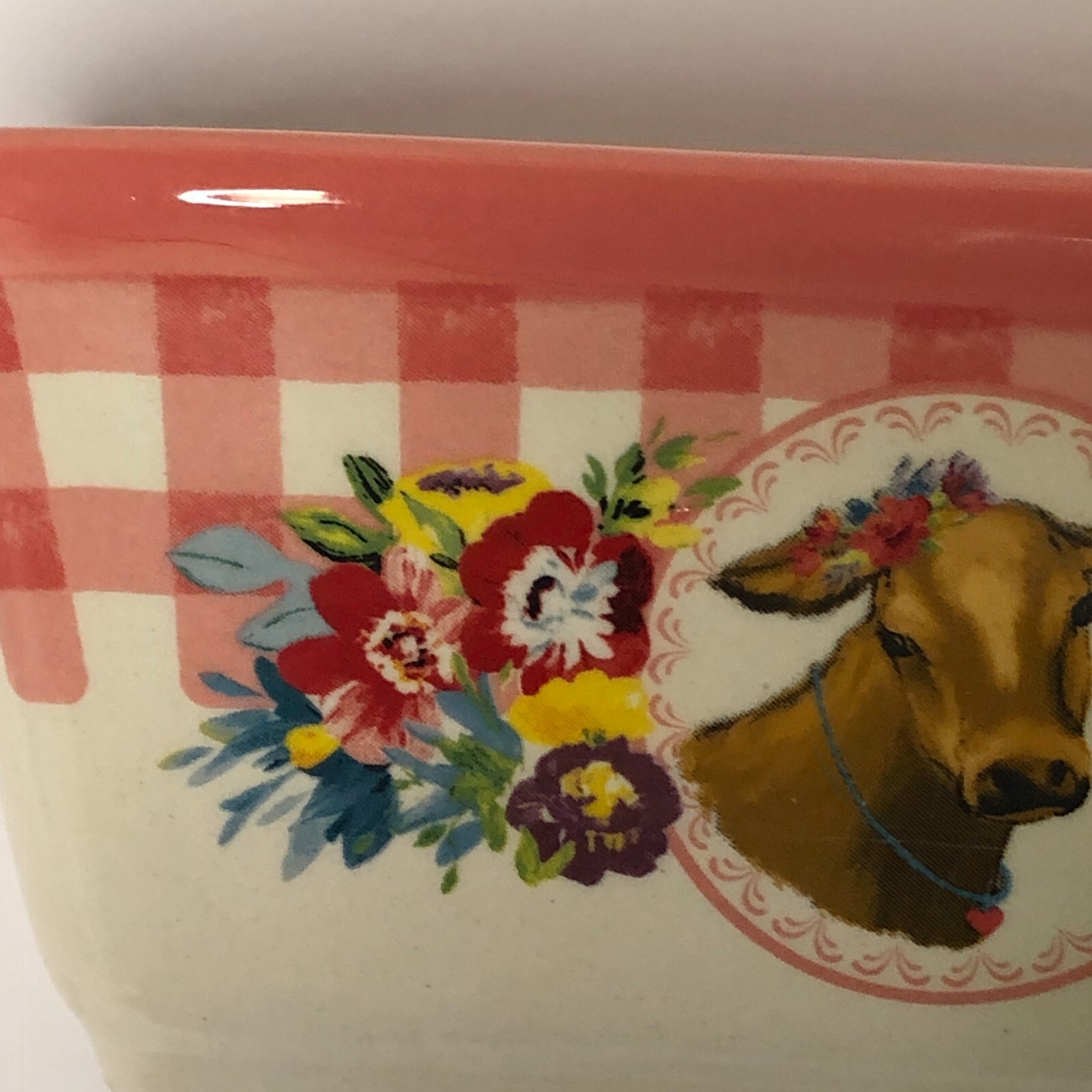 Pioneer Woman Mini Ceramic Loaf Pan Floral Sweet Romance Gingham New  *U Pick