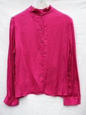 Satinbluse 42 rot Wenz Rüschen RICH & ROYAL fuchsia Bluse NP110€