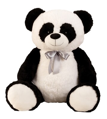 Riesen Pandabär Kuschelbär XXL 100 cm groß Plüschbär Kuscheltier Panda samtig