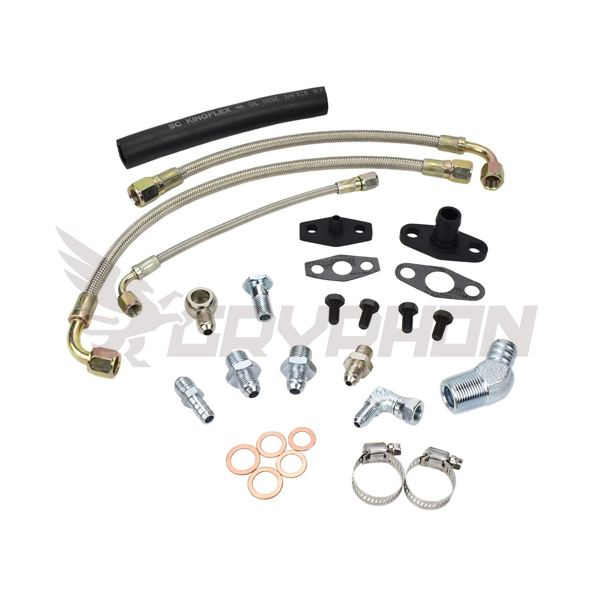 Turbo Oil Return Drain Line Kit – Fits Holden Commodore VL RB30ET Stock Garrett T3 – Gryphon 06-004-50006-A0