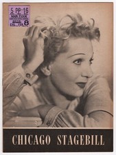 Gertrude Lawrence "LADY IN THE DARK" Kurt Weill 1943 Chicago Playbill / Ticket