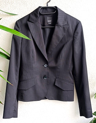 ESPRIT Collection Blazer Gr. 36 Schwarz, Nadelstreifen, Stretch