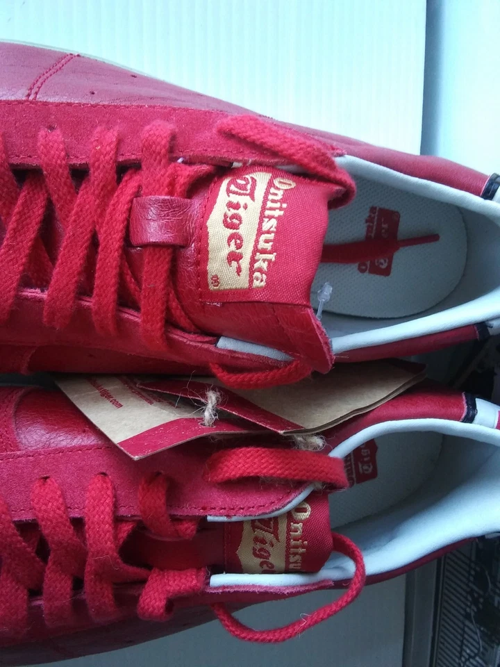 Onitsuka Tiger Lawnship Tenis Clásico Cuero LO Hombre Rojo Zapatilla EE. UU. 8 UE 41.5 Foto 4 de 4