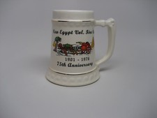 Vtg New Egypt Vol. Fire Co. 75th Anniversary 1901-1976 Mug Beer Stein
