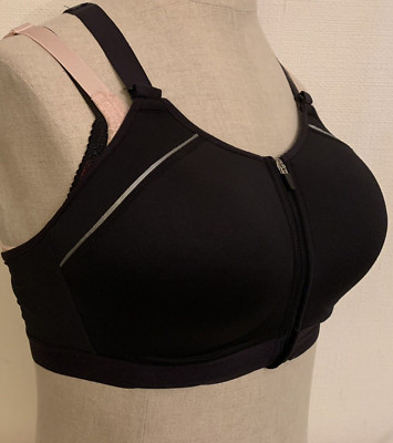 Damen Sport BH Brust Umfang 77cm, Cup DD Schwarz Layer8