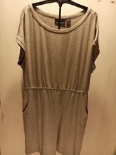 Cynthia Crowley Gray T-shirt Dress Elastic Waistband Exl