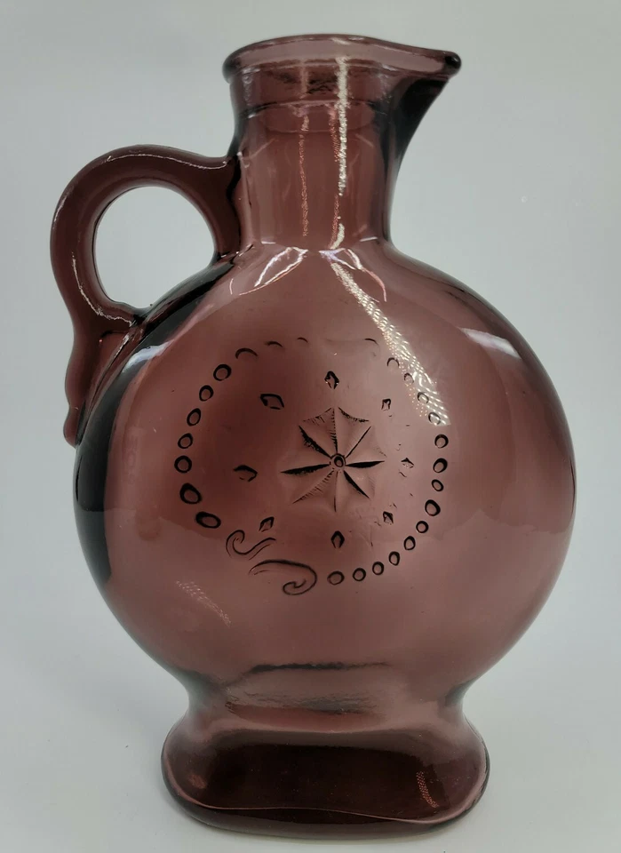 Jarra botella vidrio amatista púrpura Jim Beam vintage 8,5" de alto  Foto 2 de 4