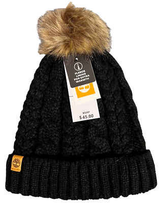 Timberland Cable Knit Cuffed Beanie Unisex Fleece Lined  display picture 2