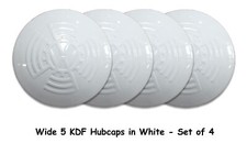 Vw Type 1 Kdf Split Oval Kubel Military Style Hubcaps Wide 5 In White Set Of 4