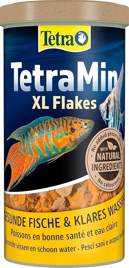 TetraMin XL Flakes Hauptfutter Zierfische Flockenform BioActive Formel 1 Liter