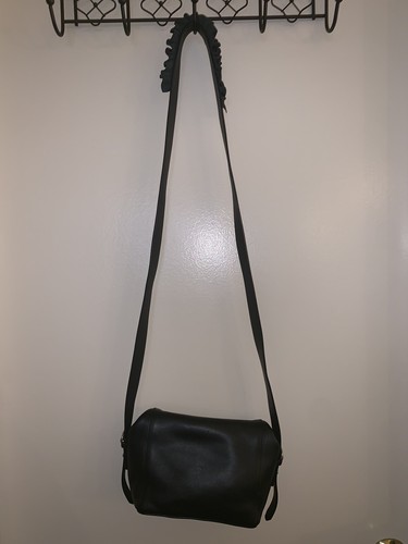 All Saints Ruffle Calfskin Leather Black Shoulder Bag Crossbody - Picture 6 of 12