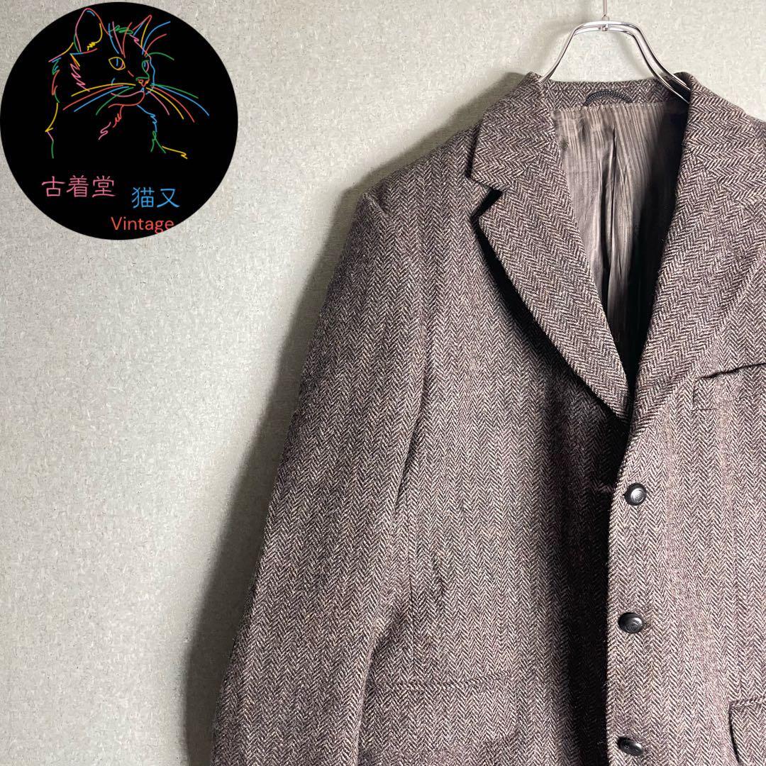 Tailored Jacket Mario Baruti Harris Tweed Wool XL Men's #EB