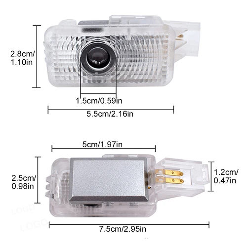 2x Car Door Light LED Projector Ghost Shadow Lamp For Acura MDX RDX RLX TL TLX - Picture 5 of 10