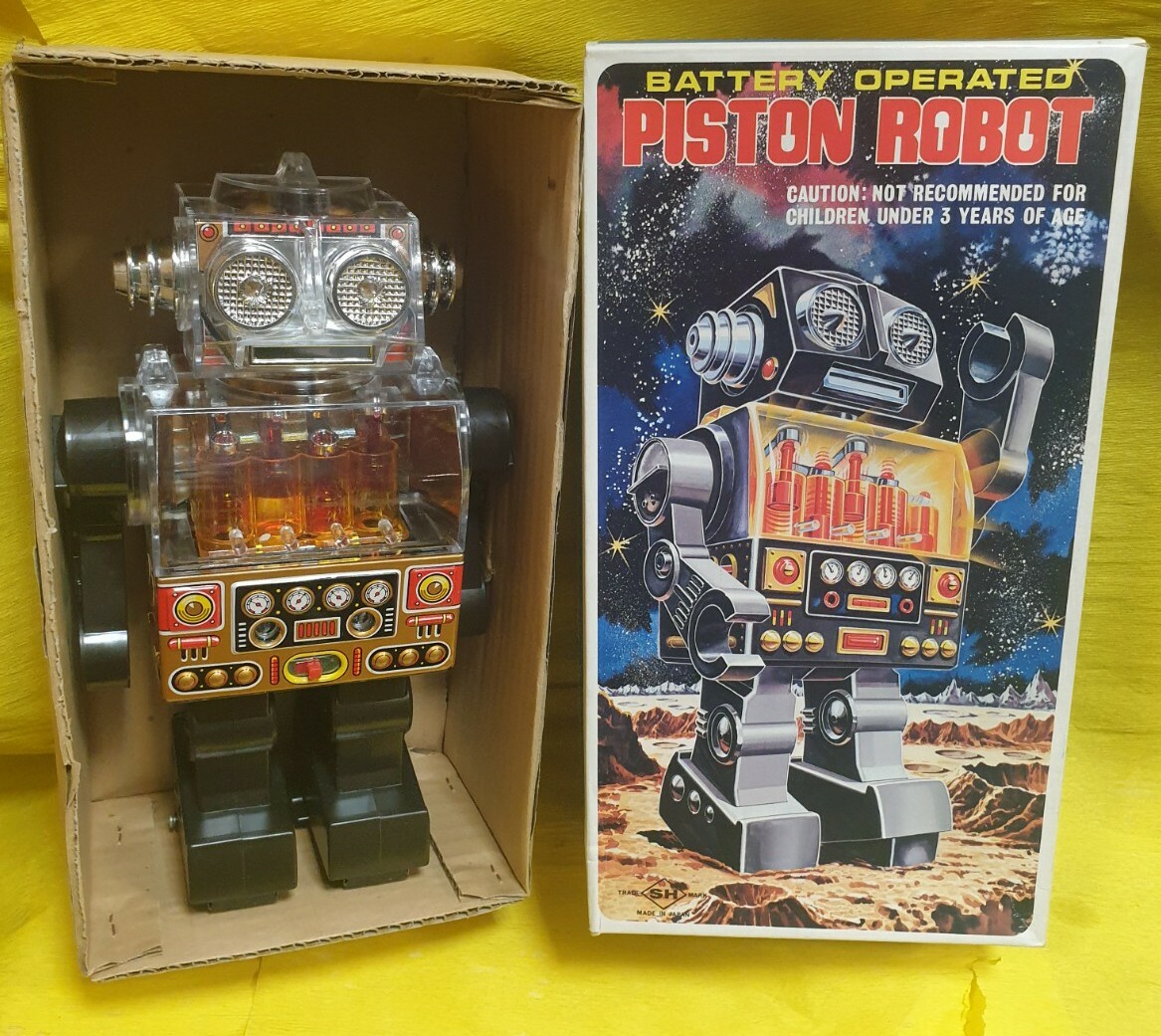 PISTON ROBOT SH TOY HORIKAWA TIN SPACE NOworks DEADSTOCK PISTON ROBOT SH TOY HORIKAWA TIN SPACE NOworks DEADSTOCK