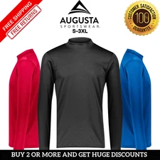 Augusta Sportswear 797 Unisex Long Sleeve Wicking Mock Turtleneck  T-Shirt