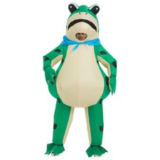 Funny Green Frog Inflatable Adult Costume Blow Up Suit Unisex Festival Outfits